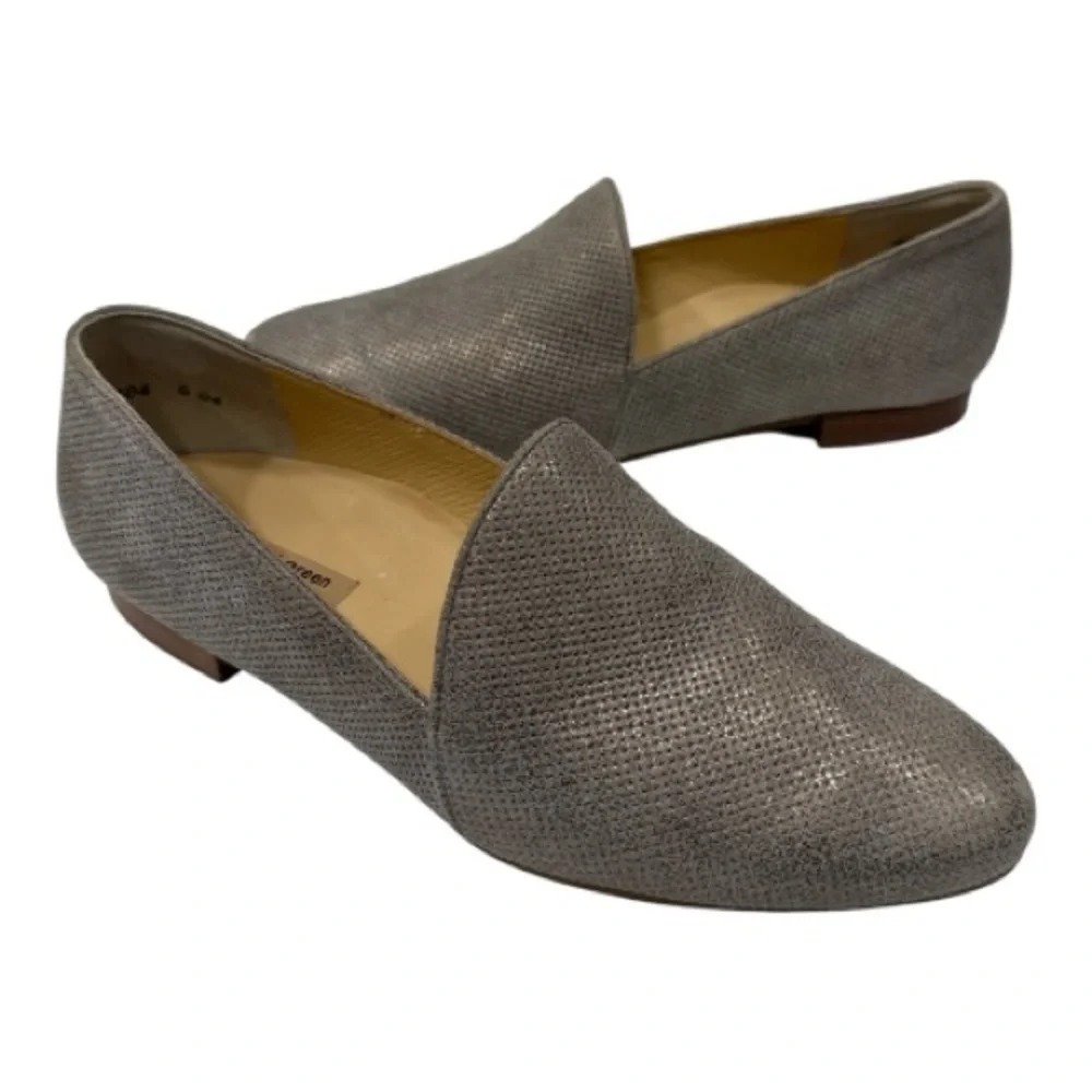 Paul Green Anita Metallic Flats Almond Toe Leather UK Size 4 US 6.5